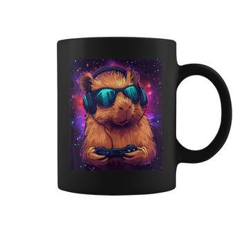 Capybara Video Games Black Small Short Sleeve Modern Cartoon Fun All Seasons Coffee Mug | Mazezy