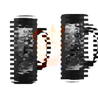 Cat Christmas Light Santa Xmas Decorations Meowy Coffee Mug | Seseable CA