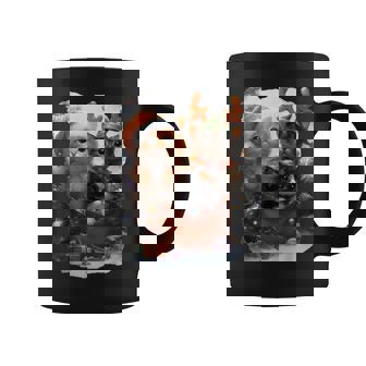 Cat Christmas Light Santa Xmas Decorations Meowy Coffee Mug - Thegiftio