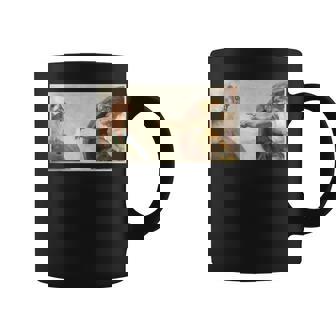 Cat Slap Sarcastic Creation Of Adam Cat Meme Cat Lover Coffee Mug | Seseable FR