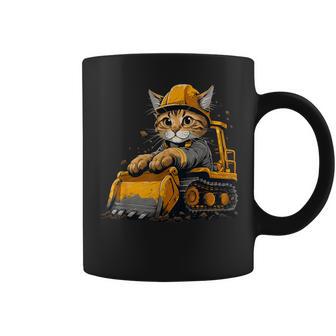Cat 重機オペレーター コーヒーマグ - Kawaiitshirt