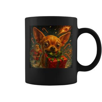 Chihuahua Christmas Selfie Chi And Santa Xmas Coffee Mug - Thegiftio UK