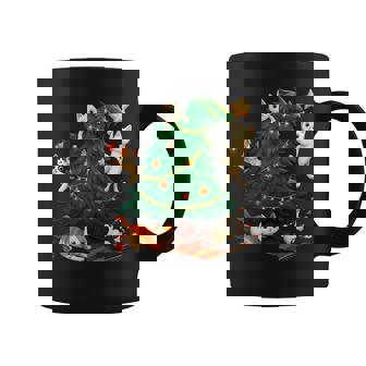 Christmas Cats Climbing Tree Cute Cat Xmas Holiday Coffee Mug - Thegiftio