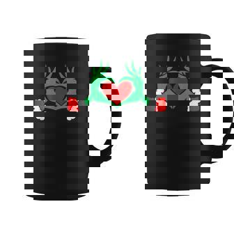 Christmas Cute Heart Hands Style Family Xmas Pajamas Coffee Mug | Mazezy
