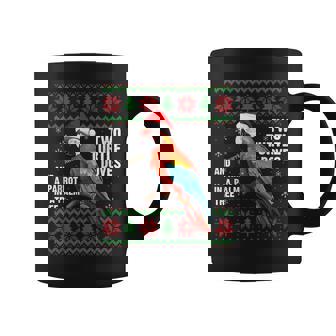 Christmas Tropical Parrot Ugly Christmas Sweater Coffee Mug - Thegiftio