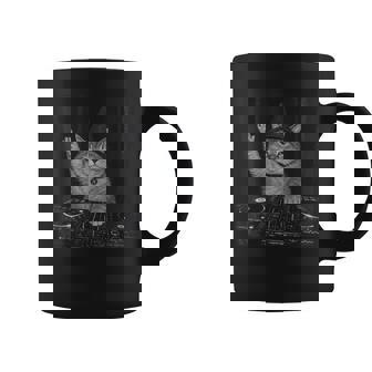 Cute Spooky Fat Wizard Dj Cat Vintage Meme Costume Coffee Mug - Monsterry