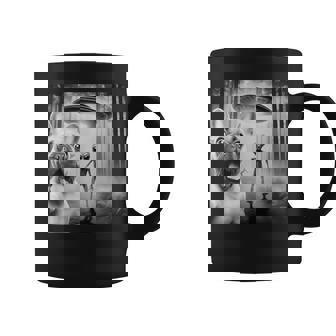 French Bulldog Surprised Selfie With Alien Ufo Coffee Mug | Mazezy