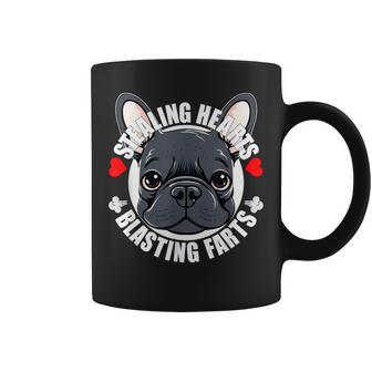 Frenchie French Bulldog Stealing Hearts Blasting Farts Coffee Mug - Thegiftio UK