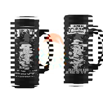 Golf Player Christmas Hat Lights On A Ball Coffee Mug | Mazezy