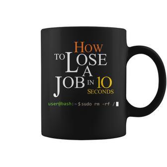 Linux Bashudo Rm Rf Cómo Perder Un Trabajo En 10Egundos Taza de café - Regaloses