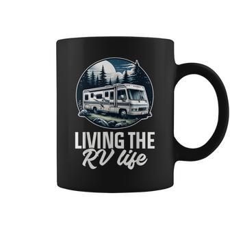 Living The Rv Life Rv Motorhome Camper Camping Coffee Mug | Mazezy