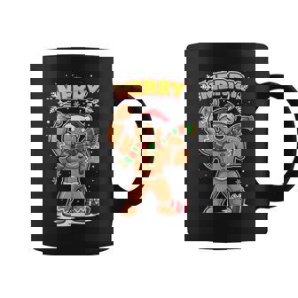 Muscular Gingerbread Man Merry For Gym Lovers Coffee Mug - Seseable