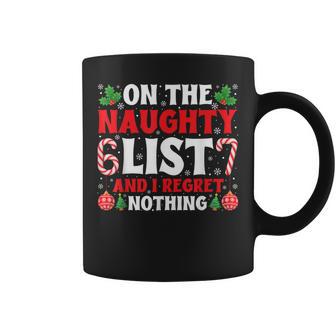 On The Naughty List 67 And I Regret Nothing Christmas Coffee Mug - Thegiftio UK