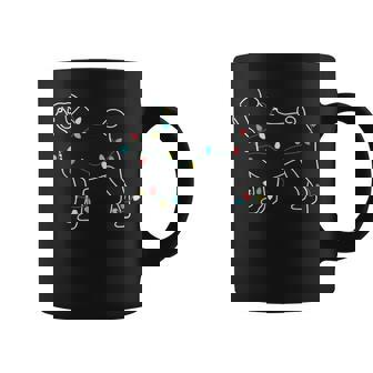 Pug Dog Christmas Outfit Pug Christmas Lights Coffee Mug | Mazezy
