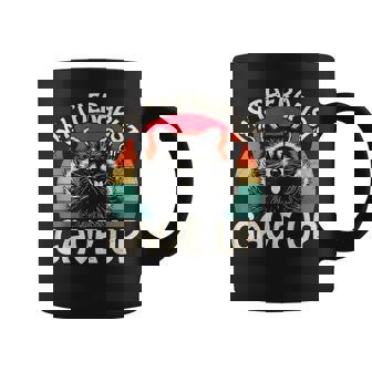 Raccoon My Therapist Gave Up Dark Humor Quote Coffee Mug - Seseable