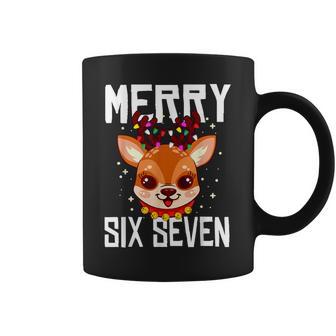 Reindeer Merry Six Seven Christmas 67 Meme Xmas Boys Coffee Mug - Thegiftio