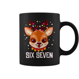 Reindeer Xmas Six Seven Christmas 67 Meme Boys Girls Coffee Mug - Thegiftio UK