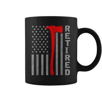 Retired Firefighter Usa Flag Fireman Retirement Outfit Coffee Mug | Mazezy
