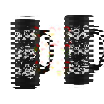 Santa Ghost Reading Books Christmas Library Teacher Coffee Mug | Seseable CA