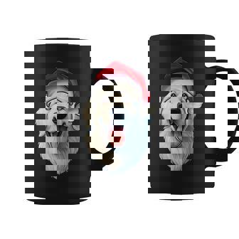 Santa Hat Xmas Pajamas Great Pyrenees Dog Christmas Coffee Mug | Mazezy