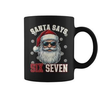 Santa Says Six Seven Christmas 67 Meme Basketball Coffee Mug - Thegiftio