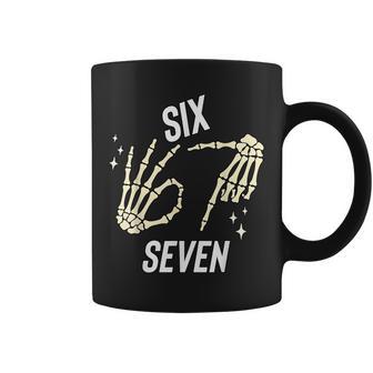 Six Seven Gen Alpha Slang Meme 6 7 Skeleton Costume Coffee Mug - Thegiftio UK