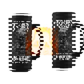Skeleton Meme Flames It's Past My Bedtime Ironic Tired Coffee Mug | Seseable CA