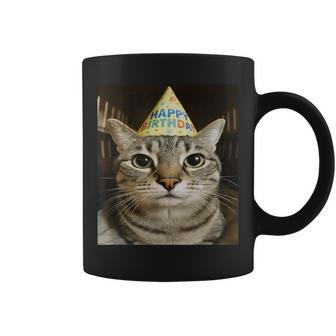 Staring Meme Cat Birthday Greeting Adults Boys Girls Coffee Mug - Thegiftio UK