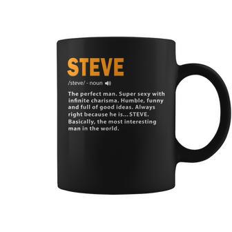 Steve Definition Dad Husband Birthday Name Steve Coffee Mug - Monsterry