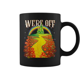We're Off Yellow Path Brick Wizard Literature School Coffee Mug - Thegiftio UK