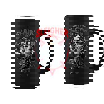 Xmas Christmas Guitar Santa Sleigher Heavy Metal Rock Coffee Mug - Thegiftio