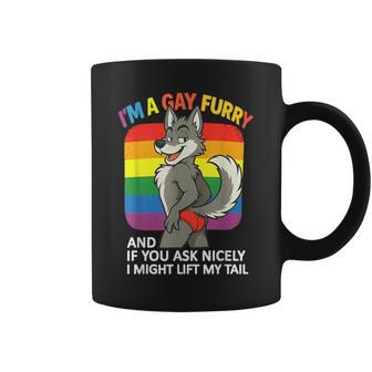 Gay Peludo Orgullo Lema Divertido Arco Iris Peludo Orgullo Humor Taza de café - Regaloses