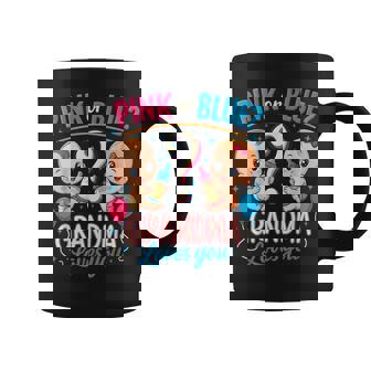 Gender Reveal Grandma Pink Or Blue Grandma Loves You Coffee Mug - Seseable