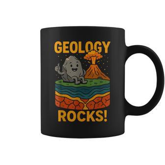 Geology Rocks Science Earth Core Volcano Rock Lover Coffee Mug | Mazezy