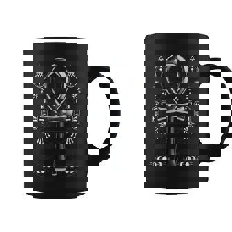 Geometríaagrada Egipcio Ankh Egipto Arte Ojo De Horus Cuello Taza de café - Regaloses