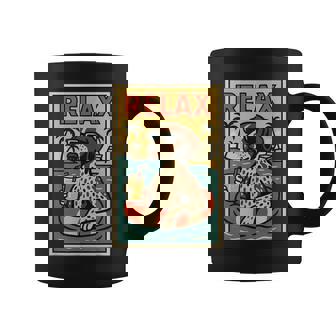 German Shorthaired Pointer Relaxing Comic Book Style Relax Coffee Mug | Mazezy