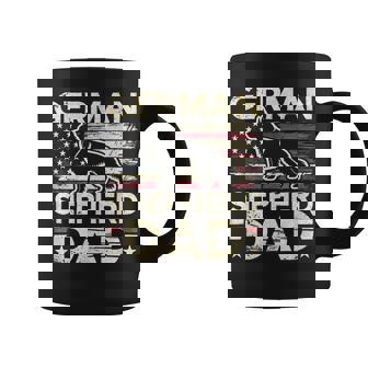 German Shepherd Dad American Flag German Shepherds Coffee Mug | Mazezy