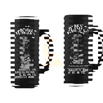 German Shepherd Training Canine K9 Law Enforcement Fur Missiles Teaching Idiots Not To Run -Adults Black Coffee Mug | Mazezy
