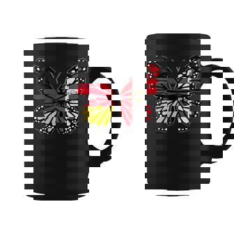 Germany And Peru Mix Butterfly Half German Peruvian Roots Coffee Mug | Mazezy
