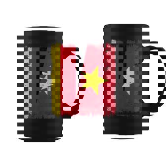 Germany Vietnam Half Flag German Vietnamese History Coffee Mug | Mazezy