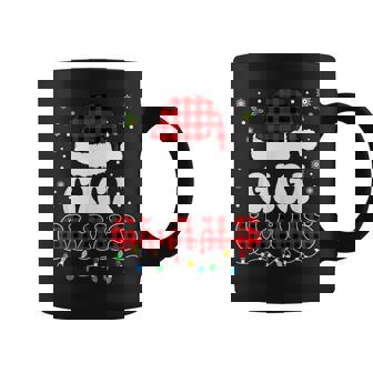 Gigi Claus Buffalo Plaid Christmas Lights Coffee Mug | Mazezy