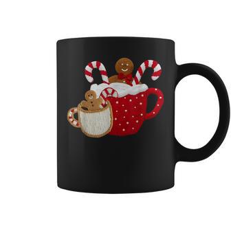 Gingerbread Hot Cocoa Knitted Crochet Christmas Holiday Coffee Mug - Thegiftio UK