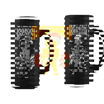 Gingershred Gingerbread Man Gym Bodybuilding Christmas Coffee Mug - Seseable