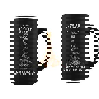 Giraffe Christmas I'm Fine Everything Is Fine Wildlife Coffee Mug | Mazezy