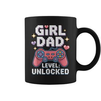 Girl Dad Level Unlocked Gamer Dad For New Fathers Coffee Mug - Thegiftio