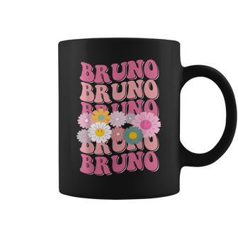 Girl Retro Bruno First Name Personalized Groovy 80'S Coffee Mug - Monsterry