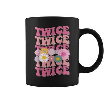 Girl Retro Twice First Name Personalized Groovy 80'S Coffee Mug - Monsterry