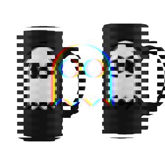 Glitch Ghost Retro Rave EDM House Music Festival Coffee Mug | Mazezy