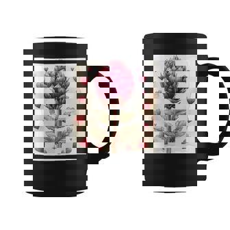 Globe Amaranth Flowers And Hearts Around Boho Style Graphic Coffee Mug | Mazezy