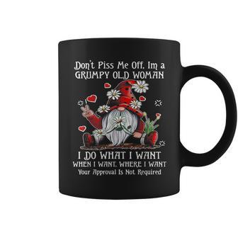 Gnome Don't Piss Me Off I'm A Grumpy Old Woman Coffee Mug - Thegiftio UK